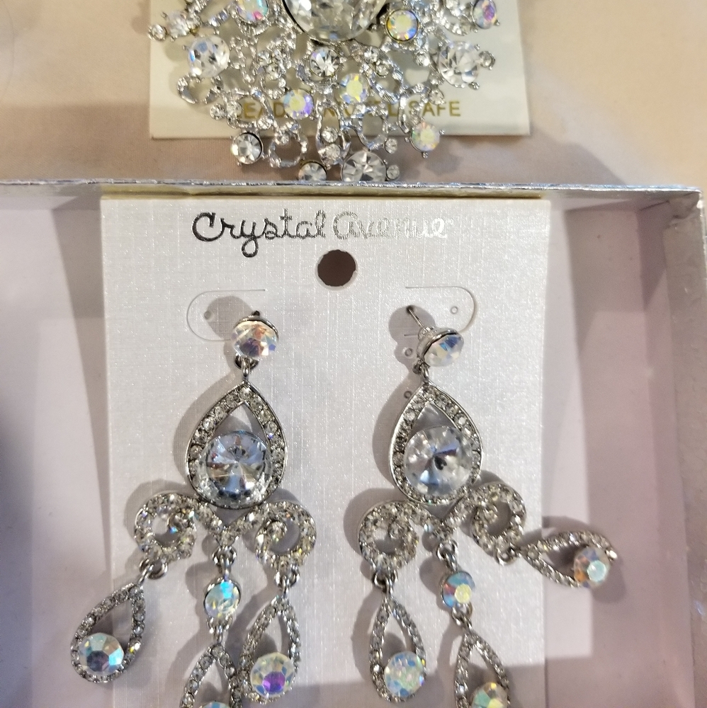 Earings and brooch